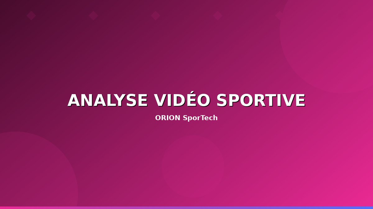 Analyse vidéo sportive